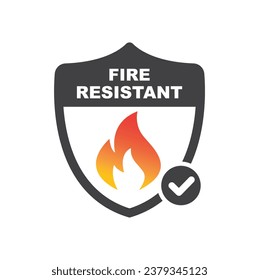 Fireproof icon , vector, sign, sticker.