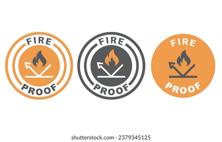 Fireproof icon , vector, sign, sticker.