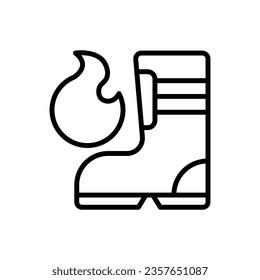 Brandsichere Schuhe - Vektorgrafik-Rahmensymbol