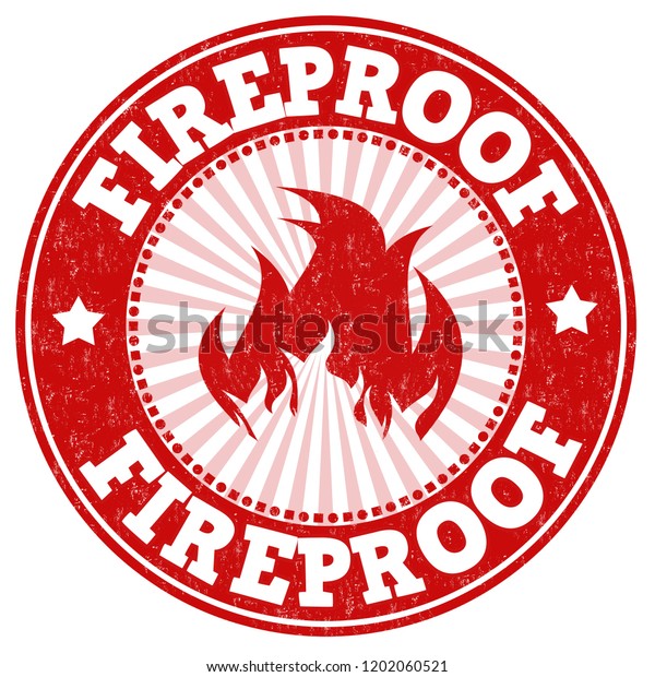 Fireproof Sign Stamp On White Background Stock Vector (Royalty Free ...