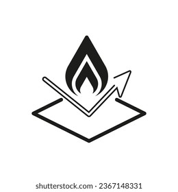 Fireproofing icon. Vector illustration. EPS 10.
