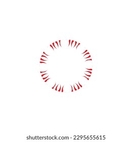Fires, circle, frame geometric symbol simple logo vector