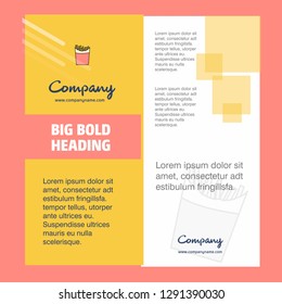 Fires Company Brochure Title Page Design. Company profile, annual report, presentations, leaflet Vector Background