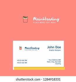 Fires logo Design with business card template. Elegant corporate identity. - Vector