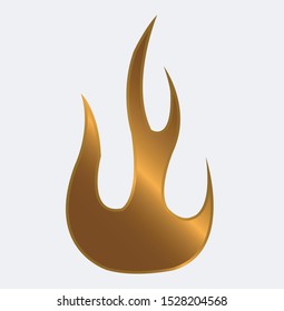 fire-shaped logo design, white background
