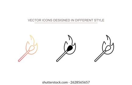 Firestarter icon design with white background stock illustration