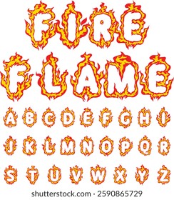 Fire-themed font with burning letters. Great for sports, gaming, festivals, and fire-related designs. Vector and high-resolution available. Perfect for intense, hot, and bold typography effects.