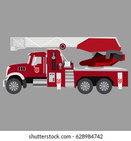 Firetruck isolated on a  background