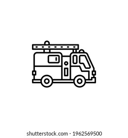 firetruck vector icon. transportation and vehicle icon outline style. perfect use for icon, logo, illustration, website, and more. icon design line style