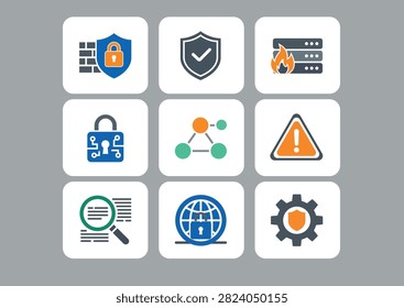 firewall, cybersecurity, security, cyber, protection, network, shield, data, privacy, safety, technology, internet, digital, server, antivirus, encryption, malware, threat, defense, secure, system, database, hacking, hacker, attack, prevention, access, password, authentication, monitoring, cloud, web, infrastructure, firewallprotection, networksecurity, information, secureconnection, risk, vulnerability, software, hardware, computer, IT, digitalsecurity, cyberdefense, lock, safetyshield, technologyicon, vector, illustration, iconset
