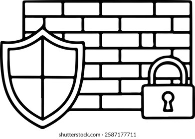 Firewall Device with Shield and Security Lock