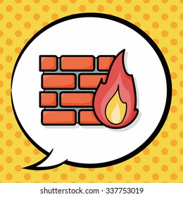 Firewall doodle, speech bubble
