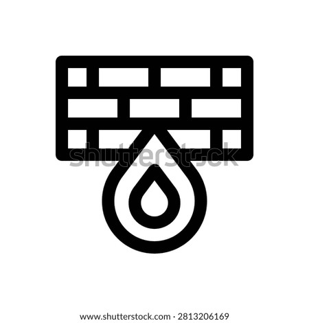 Firewall. Editable stroke vector icon.
