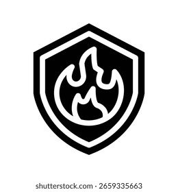 firewall glyph icon illustration vector graphic. Simple element illustration vector graphic, suitable for app, websites, and presentations isolated on white background