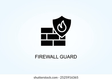 Ilustración De Símbolo De Signo De Vector O Logotipo De Guardia De Firewall