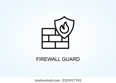 Ilustración De Símbolo De Signo De Vector O Logotipo De Guardia De Firewall