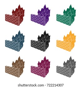 Firewall icon in black style isolated on white background. Hackers and hacking symbol stock vector illustration.