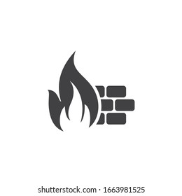 Firewall Icon Design Isolated On White Background. Vector Illustration