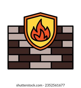 Firewall Icon Design For Personal And Commercial Use
