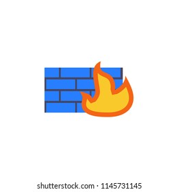 firewall icon. Element of cyber security icon for mobile concept and web apps. Colored firewall icon can be used for web and mobile
