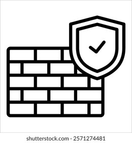 Firewall Icon Element For Design