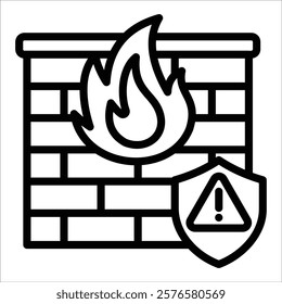 Firewall Icon Element For Design