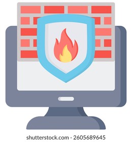 Firewall Icon Element For Design