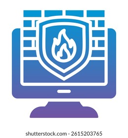 Firewall Icon Element For Design