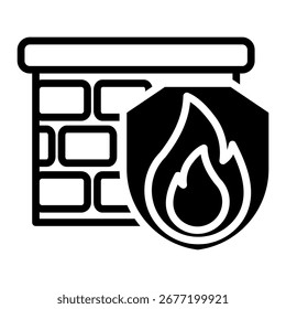 Elemento del icono del cortafuegos para el diseño