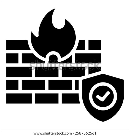 Firewall Icon Element For Design