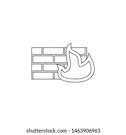 firewall icon. Element of virus antivirus for mobile concept and web apps icon. Outline, thin line icon for website design and development, app development