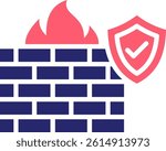 Firewall Icon Fill Vector Illustration