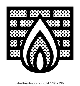 Firewall Icon with Filled with Dots.