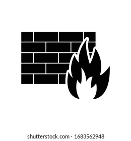 Firewall Icon Fireplace Icon Vector