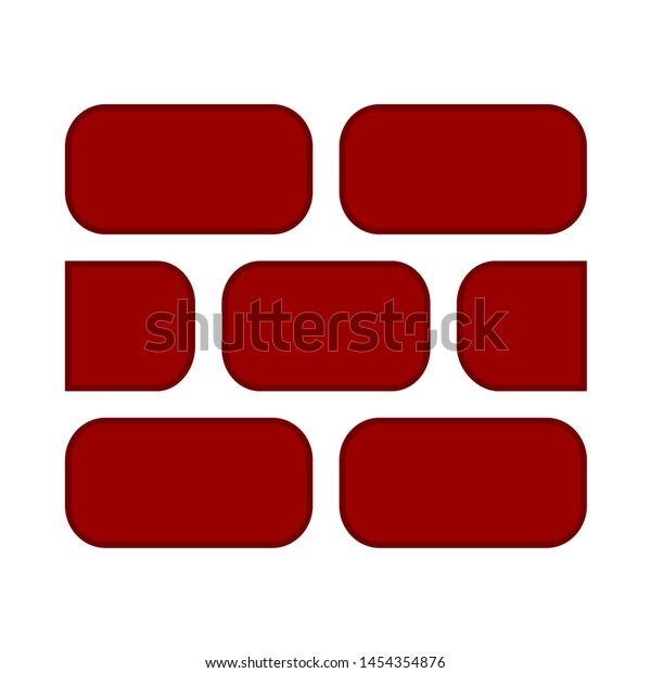 Firewall Icon Flat Illustration Firewall Vector Stock Vector Royalty Free