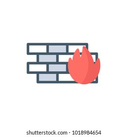 firewall icon. flat icon vector
