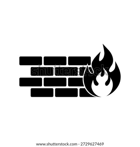 Firewall icon. flat vector illustration design
