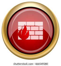 Firewall icon. Internet button on white background. EPS10 vector.
