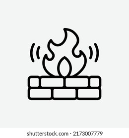  firewall icon, isolated cloud computing icon in light grey background, perfect for website, blog, logo, graphic design, social media, UI, mobile app