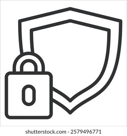 Firewall Icon Lineal Style. Vector Illustration Graphic Design