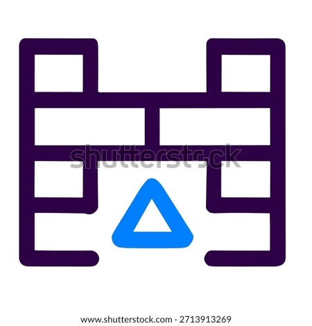 Firewall icon. A linear vector illustration of firewall isolated on white background.