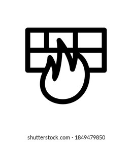 firewall icon or logo isolated sign symbol vector illustration - high quality black style vector icons
