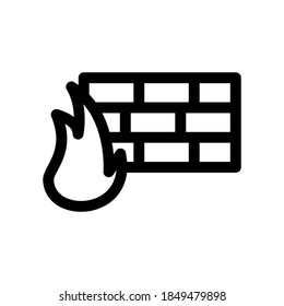 firewall icon or logo isolated sign symbol vector illustration - high quality black style vector icons
