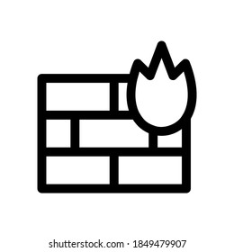 firewall icon or logo isolated sign symbol vector illustration - high quality black style vector icons
