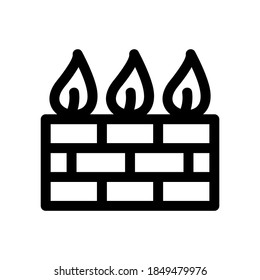 firewall icon or logo isolated sign symbol vector illustration - high quality black style vector icons

