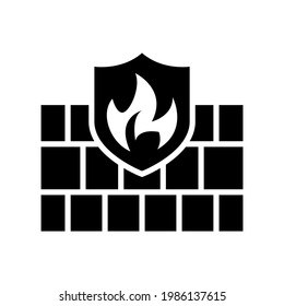 firewall icon or logo isolated sign symbol vector illustration - high quality black style vector icons

