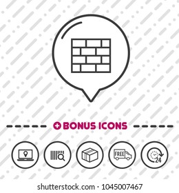 Firewall icon. Online Security symbol.