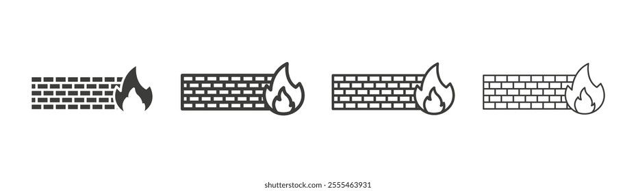 Firewall icon pack. vector illustration