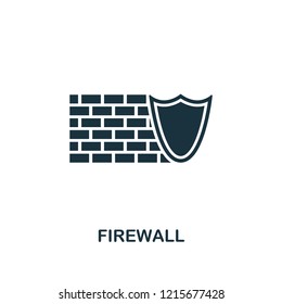 Firewall icon. Premium style design from security collection. UX and UI. Pixel perfect firewall icon for web design, apps, software, printing usage.