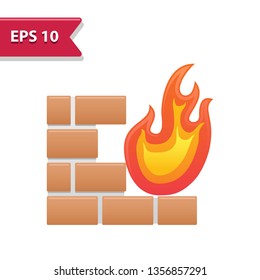 Firewall Icon. Professional, pixel-aligned icon in realistic colors.